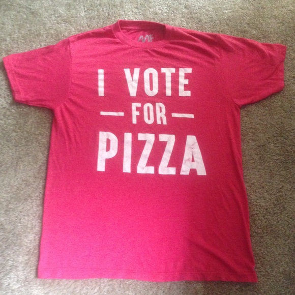 I Vote for Pizza T-Shirt - Picture 1 of 3